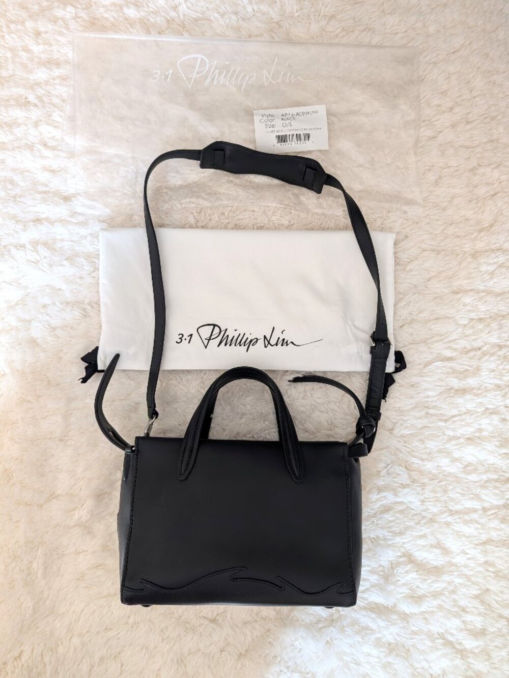 NWT 3.1 Phillip Lim Ames Small Patchwork Satchel (color: black)